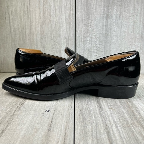 All Saints Watts Black Patent Leather Loafer Slip On Dress Shoe Mens Size 12 - Picture 4 of 10